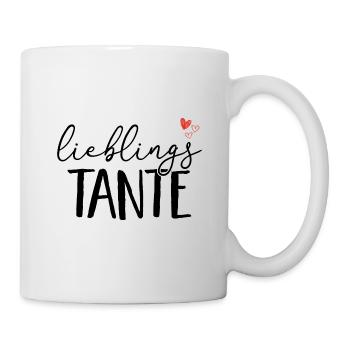 Lieblings Tante - Schwester Geschenk Liebe Familie - Tasse - Weiß - Rechts