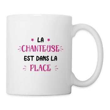 La chanteuse est dans la place - Mug blanc - blanc - Droite