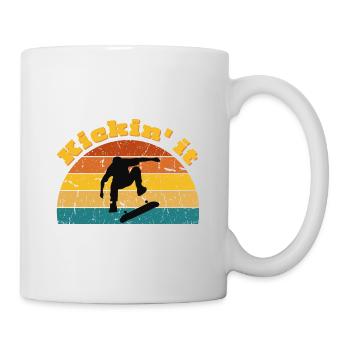Skateboard Skateboarding Retro Sunset - Mug - white - Right