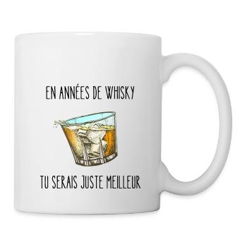 en années de whisky - Mug blanc - blanc - Droite