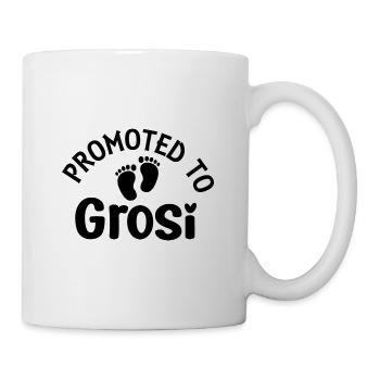 Befördert zur Grosi hallo Oma du wirst Oma - Tasse - Weiß - Rechts