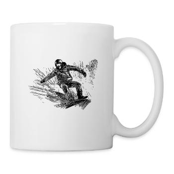 Snowboarding Ride Style Deep Snow Snowboard Move - Mug - white - Right
