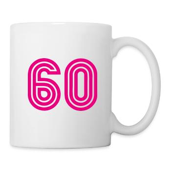 60. 60 ANS. 60e ANNIVERSAIRE. ANNIVERSAIRE 60 ANS. - Mug blanc - blanc - Droite