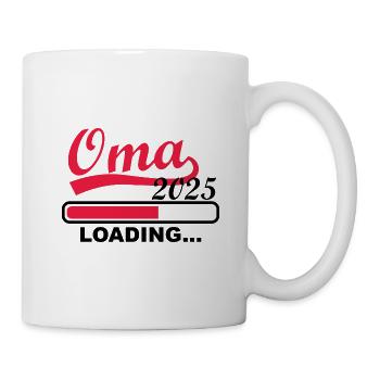 Oma 2025 loading, Ich werde 2025 Oma - Tasse - Weiß - Rechts