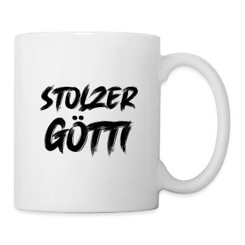 Stolzer Götti Bester Götti der Welt Patenonkel - Tasse - Weiß - Rechts