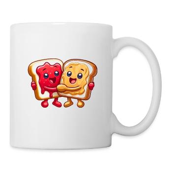 Toast & Jam : Amitié PBJ - Mug blanc - blanc - Droite