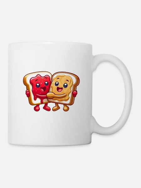 Toast & Marmelade: PBJ-Freundschaft - Tasse - Weiß