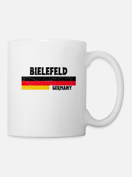 Bielefeld Deutschland Flagge - Tasse - Weiß
