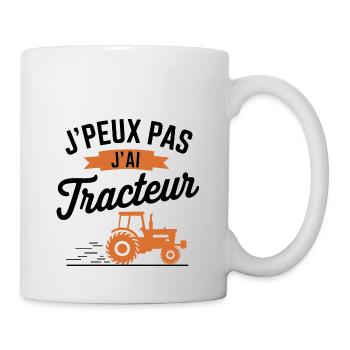 I can't I have Tractor (Orange) - Mug - white - Right