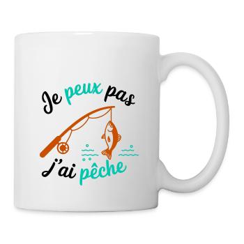 I can't I have Pêche bl - Tasse - Weiß - Rechts