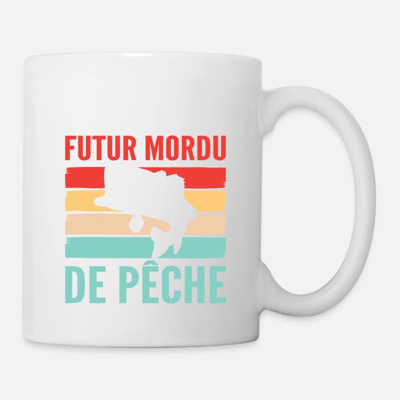 Mordu de Pêche pour bébé - Mug blanc - blanc