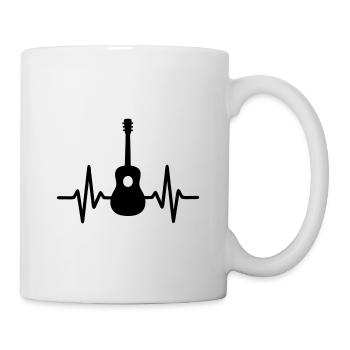 Battement Cœur Guitare Musique - Mug blanc - blanc - Droite