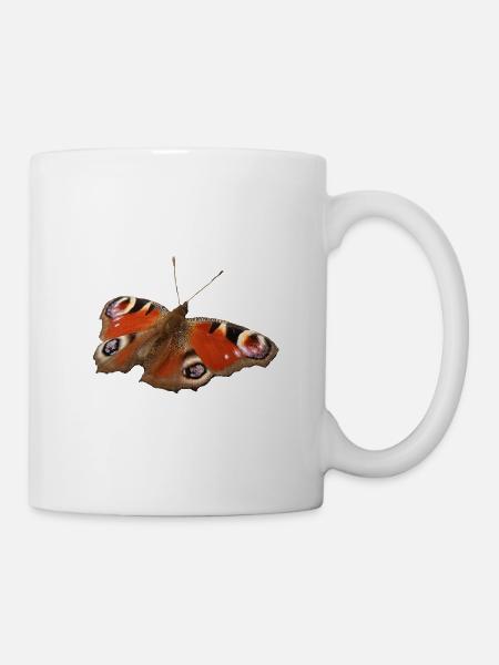Red Eyespot Butterfly - Mug - white