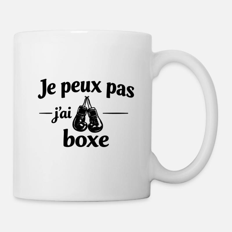Je peux pas j’ai boxe – Humour sport passion ring - Mug blanc - blanc