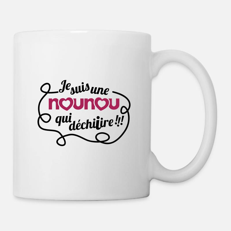 une nounou qui déchire - Mug blanc - blanc