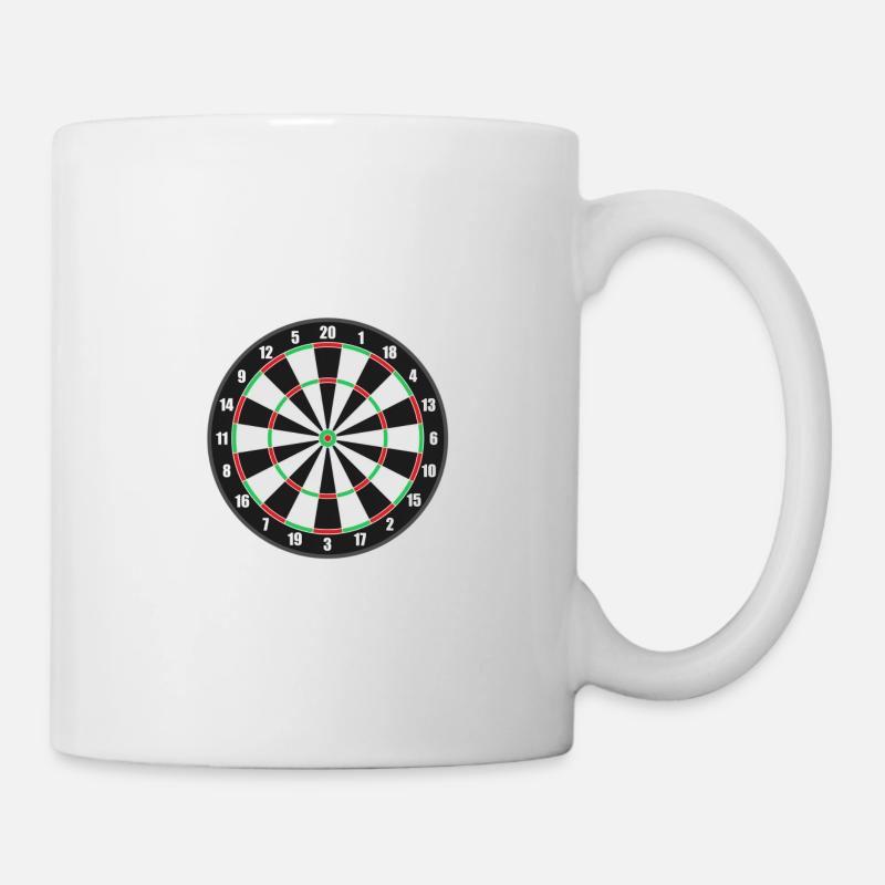 Dartboard - Tasse - Weiß