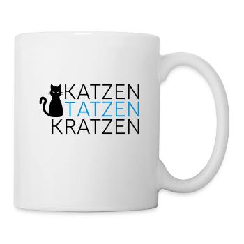 KATZEN TATZEN KRATZEN - Tasse - Weiß - Rechts