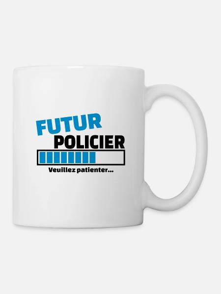 futur policier - Mug blanc - blanc