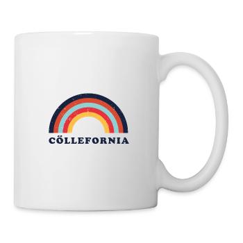 Cöllefornia Retro Regenbogen Design Vintage Sommer - Tasse - Weiß - Rechts