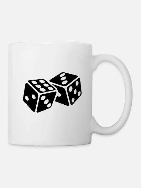 Dice Dice Gambling Play Game Dice - Mug - white