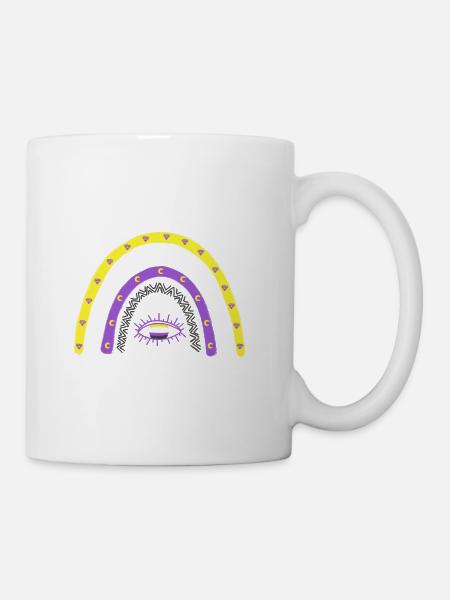LGBTQ Nonbinary Regenbogen Nonbinary Pride - Tasse - Weiß