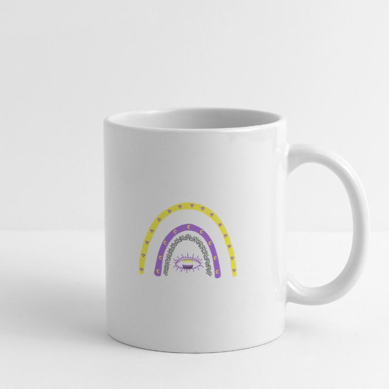 LGBTQ Nonbinary Regenbogen Nonbinary Pride Tasse