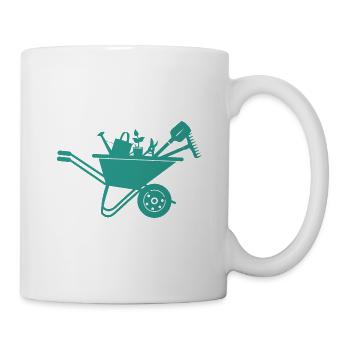Brouette Jardinage Jardinage Plantes Jardiniers - Mug blanc - blanc - Droite
