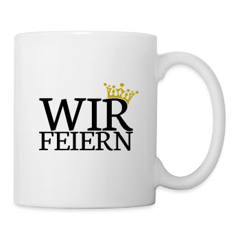 Wir feiern - Team Braut JGA Junggesellenabschied - Tasse - Weiß - Rechts