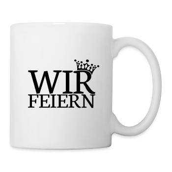Wir feiern - Team Braut JGA Junggesellenabschied - Tasse - Weiß - Rechts