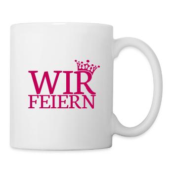 Wir feiern - Team Braut JGA Junggesellenabschied - Tasse - Weiß - Rechts