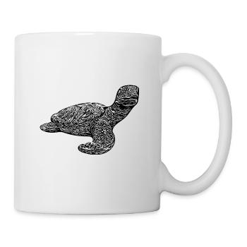 Elegant vintage turtle - Mug - white - Right