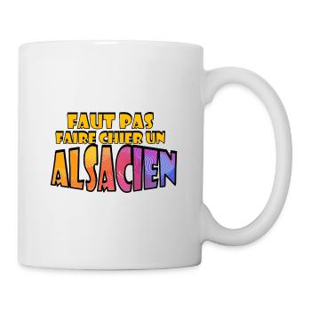 Faut pas faire chier un Alsacien - Mug blanc - blanc - Droite
