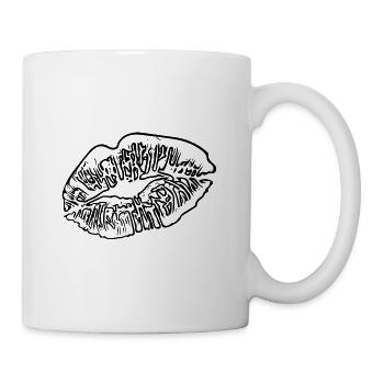 Lipstick Kiss mouth Valentine's Day Kisses - Mug - white - Right