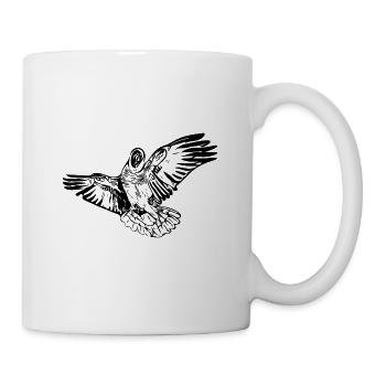 Parrot Vintage Bird Flight Dessin - Mug blanc - blanc - Droite