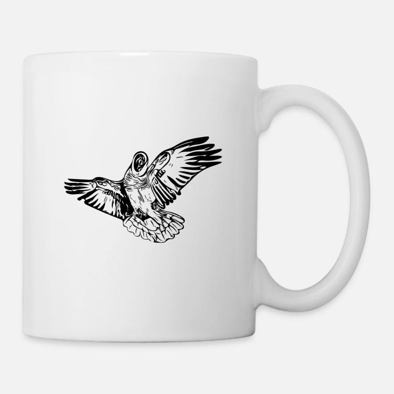 Parrot Vintage Bird Flight Dessin - Mug blanc - blanc