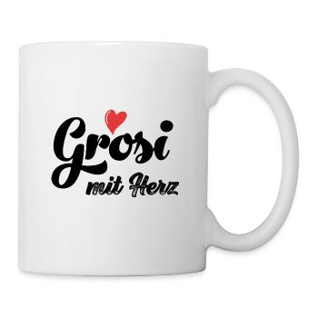 Ich han s beschte Grosi mit Herz Oma Schweiz Grosi - Tasse - Weiß - Rechts