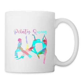 Reine Pilates,Pilates,Sports,Yoga,Aquarelle,Pastel - Mug blanc - blanc - Droite