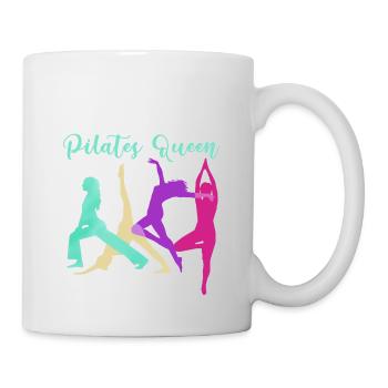 Reine Pilates,Pilates,Sports,Yoga,Aquarelle,Pastel - Mug blanc - blanc - Droite
