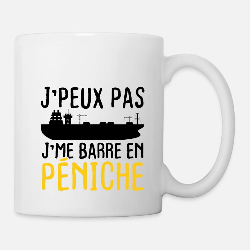 J'peux pas j'me barre en péniche - Mug blanc - blanc
