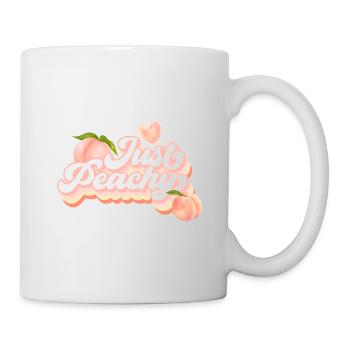 Summer Peach Design Heart Peaches Fruity - Mug blanc - blanc - Droite