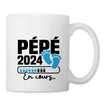 Pépé 2024 en cours, Cadeau Futur Papy - Mug blanc - blanc - Droite
