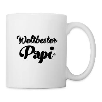 Weltbester Papi Papa Saurus Papi Schweiz - Tasse - Weiß - Rechts