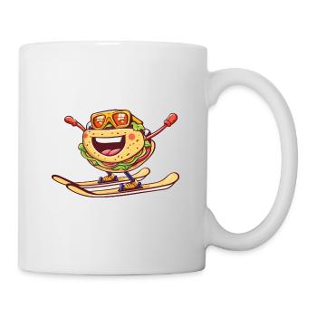 Taco Ski Downhill Skier Action - Mug - white - Right