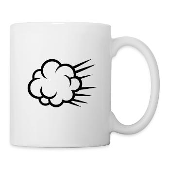 Wolkenbruch Karikatur - Tasse - Weiß - Rechts