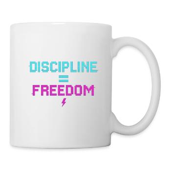 Discipline Equals Freedom Pixel Art - Mug - white - Right