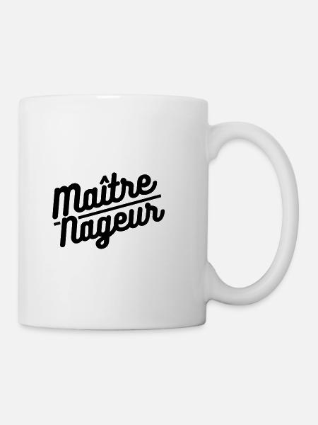 t shirt maître nageur. Cadeau sauveteur - Mug blanc - blanc