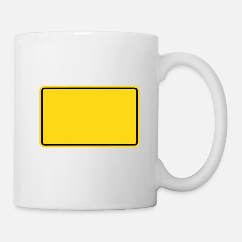 Ortsschild - Tasse - Weiß