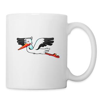 Storch - Tasse - Weiß - Rechts