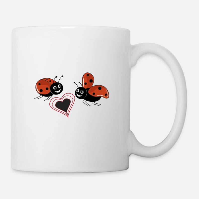 coccinelles - Mug blanc - blanc