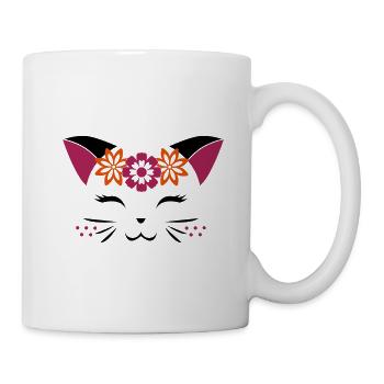cat face - Mug - white - Right